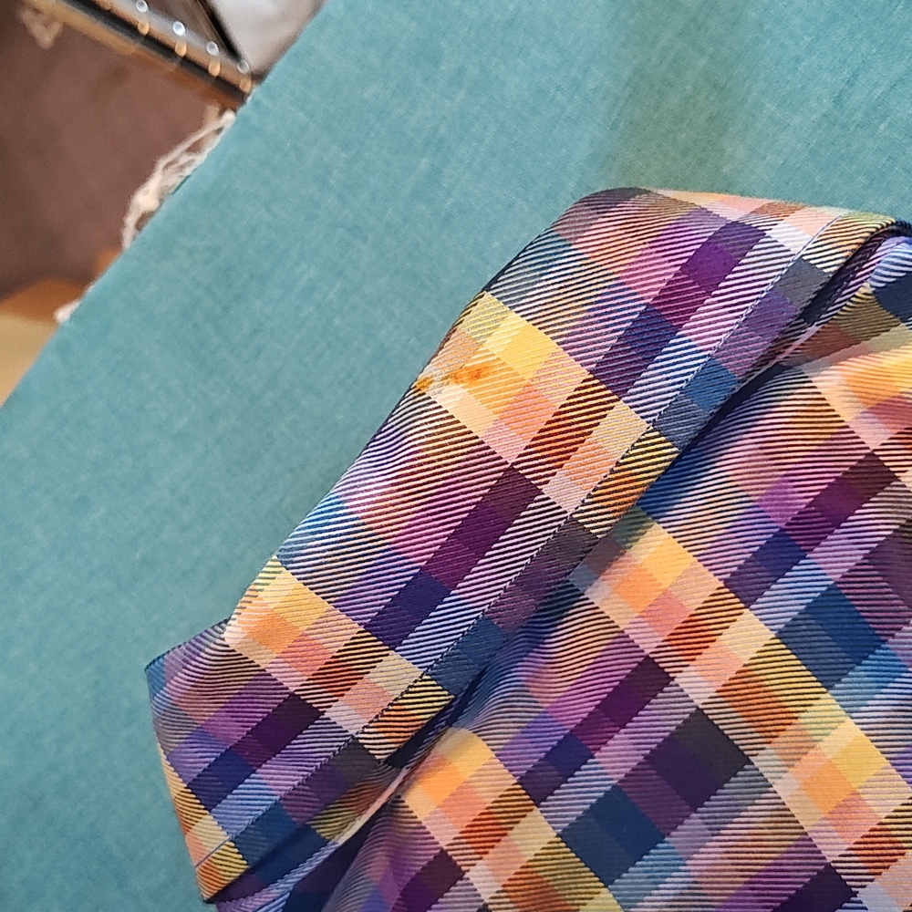 Robert Talbott Vibrant Plaid Button Down Shirt - image 5